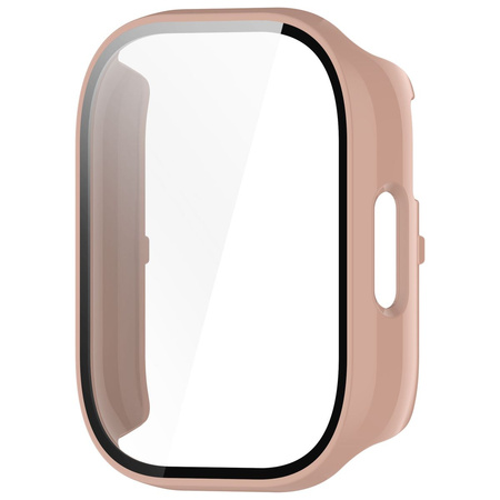 Etui ze szkłem do zegarka Bizon Case Watch Adamo do Xiaomi Redmi Watch 5 Lite, różowe