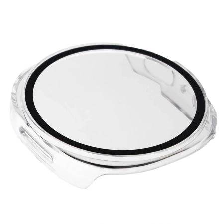 Etui ze szkłem do zegarka Bizon Case Watch Adamo do Samsung Galaxy Watch 8 44 mm, przeźroczyste