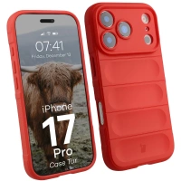 Pancerne etui Bizon Case Tur do iPhone 17 Pro, czerwone