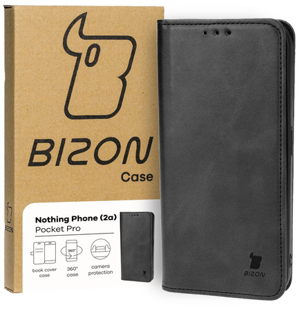 Etui z klapką Bizon Case Pocket Pro do Nothing Phone (2a) / (2a) Plus, czarne