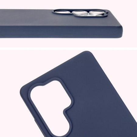 Silikonowe etui Bizon Soft Case do Galaxy S25 Ultra, niebieskie