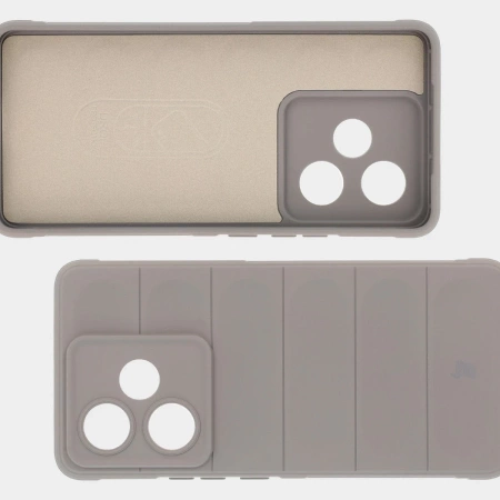 Pancerne etui Bizon Case Tur do Realme GT 7 / 7T, jasnoszare