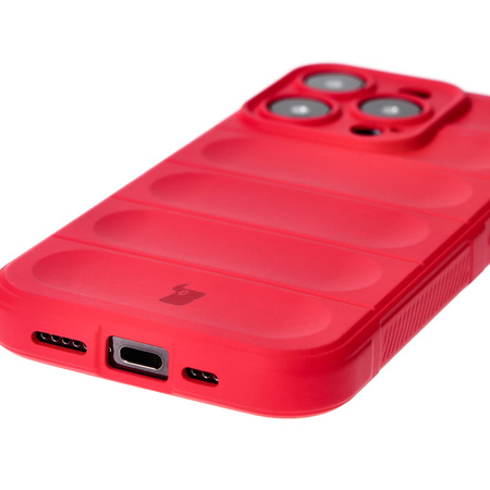Pancerne etui Bizon Case Tur do iPhone 15 Pro, czerwone