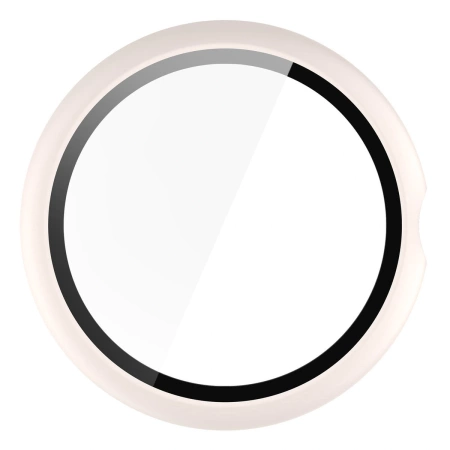 Etui ze szkłem do zegarka Bizon Case Watch Adamo do Google Pixel Watch 4 41 mm, matowe beżowe