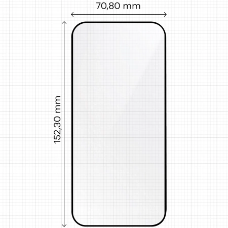 Szkło hartowane z ramką do łatwej aplikacji Bizon Glass Aplikator do iPhone Air, 2 sztuki