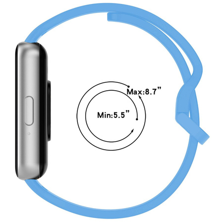 Pasek Bizon Strap Watch Silicone do Galaxy Fit 3, błękitny