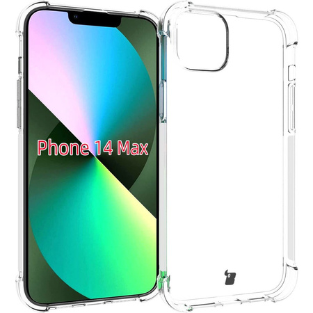 Etui + 2x szkło + obiektyw Bizon Case Clear Pack do iPhone 14 Plus, przezroczyste