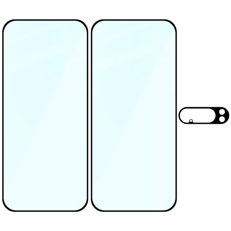 2x Szkło + szybka na aparat Bizon Edge Pack do Google Pixel 10 Pro