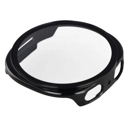 Etui ze szkłem do zegarka Bizon Case Watch Adamo do Samsung Galaxy Watch 8 44 mm, czarne