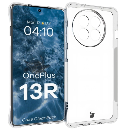 Etui + 2x szkło Bizon Case Clear Pack do Redmi 14C 4G, przezroczyste