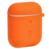 Etui Bizon Case Headphone Silicone do AirPods 1/2, marchewkowe