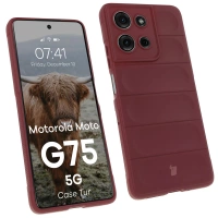 Pancerne etui Bizon Case Tur do Motorola Moto G75 5G, burgundowe