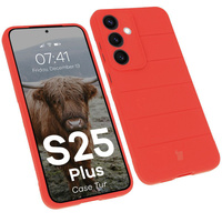 Pancerne etui Bizon Case Tur do Galaxy S25 Plus, czerwone