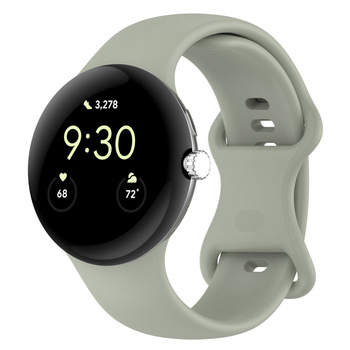 Silikonowy pasek Bizon Strap Watch Silicone S do Google Pixel Watch 4/3 (45mm), khaki