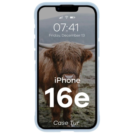 Pancerne etui Bizon Case Tur do iPhone 16e, jasnoniebieskie