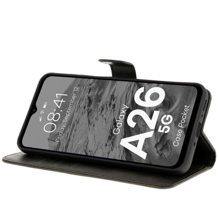 Etui z klapką Bizon Case Pocket do Galaxy A26 5G, czarne