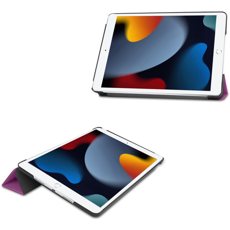 Etui Bizon Case Tab Croc do iPad 9/8/7 10.2 2021/2020/2019, ciemnofioletowe