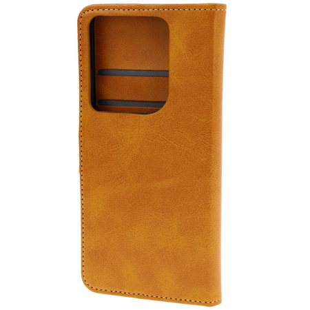 Etui z klapką Bizon Case Pocket do Motorola Edge 50 Neo, brązowe