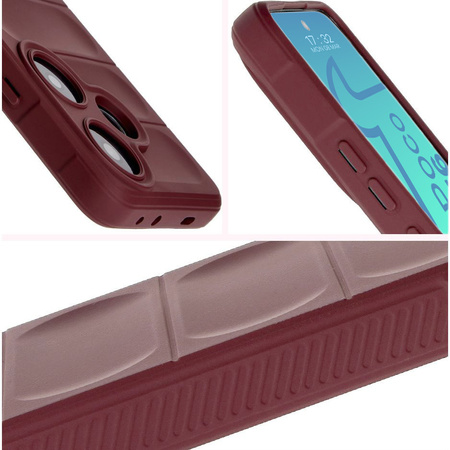 Pancerne etui Bizon Case Tur do Xiaomi Poco F6, burgundowe