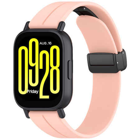 Silikonowy pasek Bizon Strap Watch Silicone L do Quick Release 22 mm, różowy