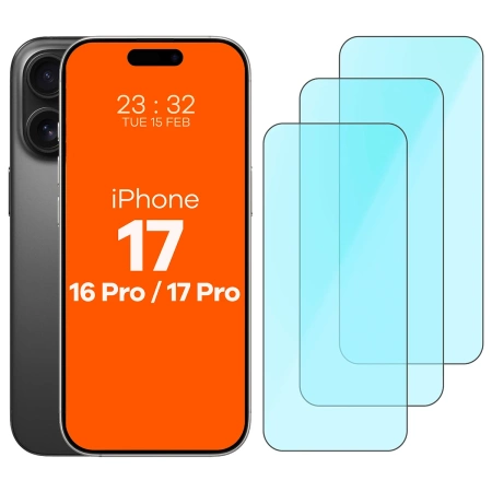 Szkło ochronne 2.5D Bizon Smart Glass do iPhone 17 / 17 Pro / 16 Pro, 3 sztuki