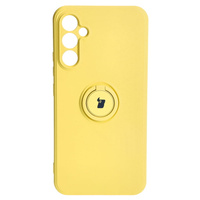 Etui Bizon Case Silicone Ring Sq do Galaxy A34 5G, żółte