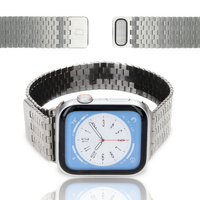 Pasek ze stali nierdzewnej Bizon Strap Watch Titanium do Apple Watch 44/45/46/49 mm, czarny