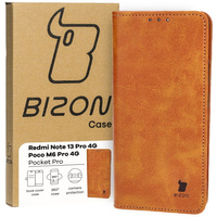 Etui z klapką Bizon Case Pocket Pro do Xiaomi Poco M4 Pro 5G / Xiaomi Redmi Note 11s 5G, brązowe