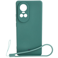 Etui Bizon Case Silicone Sq do Oppo Reno 10 Pro 5G, ciemnozielone