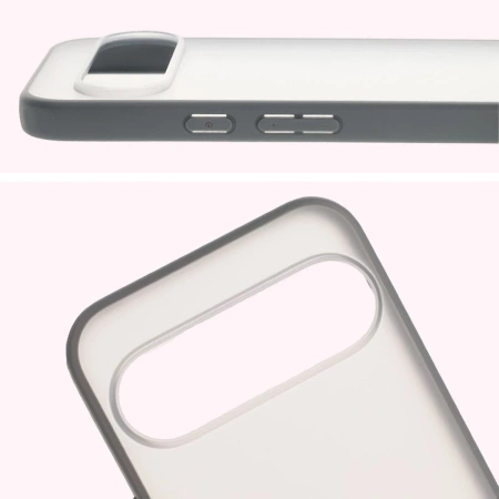 Etui Bizon Case Angelo do Pixel 10 Pro XL, półprzezroczyste z szarą ramką