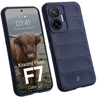 Pancerne etui Bizon Case Tur do Xiaomi POCO F7, granatowe