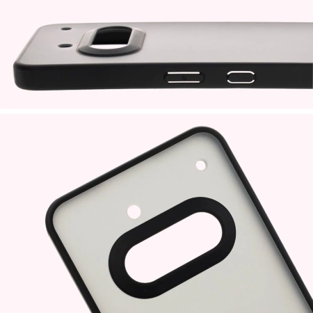 Etui Bizon Case Angelo do Nothing Phone (3a), półprzezroczyste z czarną ramką