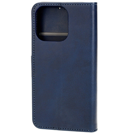 Etui z klapką Bizon Case Pocket do iPhone 15 Pro, granatowe