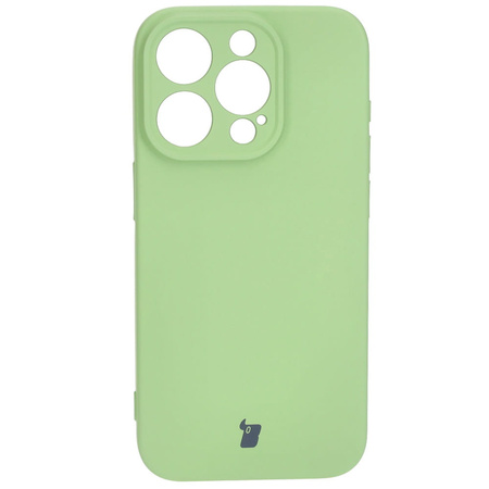 Etui Bizon Case Silicone do iPhone 15 Pro, jasnozielone