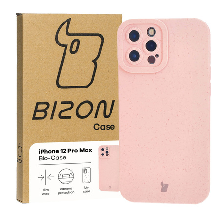 Ekologiczne etui Bizon Bio-Case do iPhone 12 Pro Max, różowe