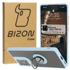 Etui z uchwytem na palec Bizon Case Hybrid Ring do Motorola Moto G85 5G, przydymione z jasnoniebieską ramką