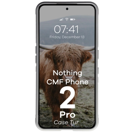 Pancerne etui Bizon Case Tur do Nothing CMF Phone 2 Pro, jasnoszare