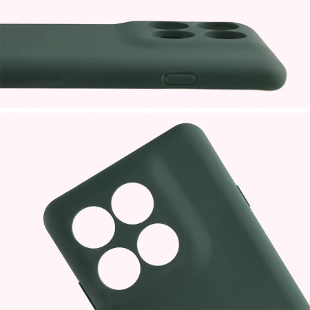 Silikonowe etui Bizon Soft Case do Motorola Edge 60 Pro, ciemnozielone