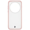 Etui Bizon Case Angelo do Vivo X300 Pro, półprzezroczyste z jasnoróżową ramką