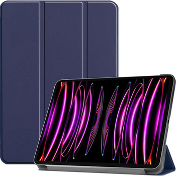 Etui Bizon Case Tab Croc do iPad Pro 12.9 2022/2021/2020/2018, granatowe