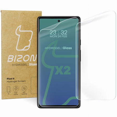 Folia hydrożelowa na ekran Bizon Glass Hydrogel, Google Pixel 6, 2 sztuki