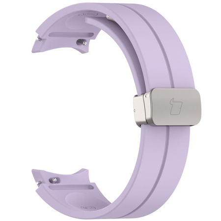 Silikonowy pasek Bizon Strap Watch Silicone L do Galaxy Watch FE/7/6/6 Classic/5/5 Pro/4/4 Classic, lawendowy