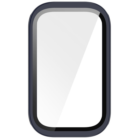 Etui ze szkłem do zegarka Bizon Case Watch Adamo do Xiaomi Smart Band 9 Active / Redmi Band 3, niebieskie