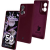 Silikonowe etui Bizon Soft Case do Motorola Edge 50 Fusion, ciemnofioletowe