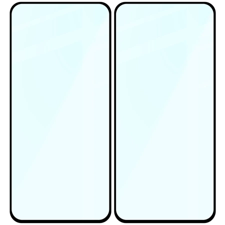 Szkło hartowane Bizon Glass Edge Duo do Galaxy S23 FE, czarna ramka, 2 sztuki