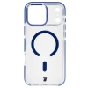 Etui z pierścieniem magnetycznym Bizon Case Marco do iPhone 17 Pro Max, przezroczyste z niebieską ramką
