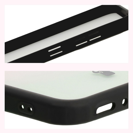 Etui Bizon Case Angelo do Galaxy A36 5G, przydymione z czarną ramką