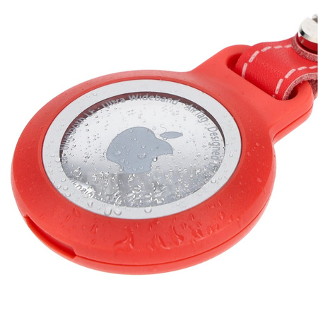 Etui Bizon Case Locator Waterproof do Apple AirTag, czerwone