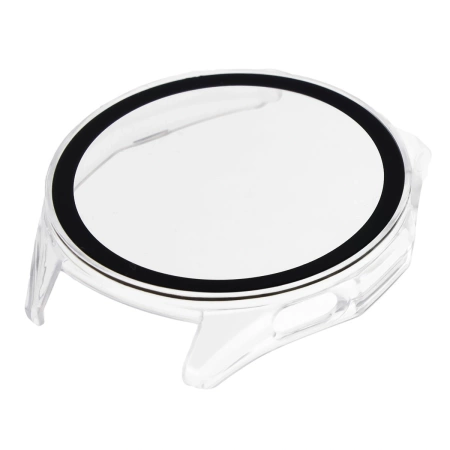 Etui ze szkłem do zegarka Bizon Case Watch Adamo do Huawei Watch GT6 46 mm, przeźroczyste