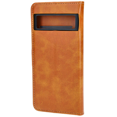 Etui z klapką Bizon Case Pocket do Google Pixel 8 Pro, brązowe